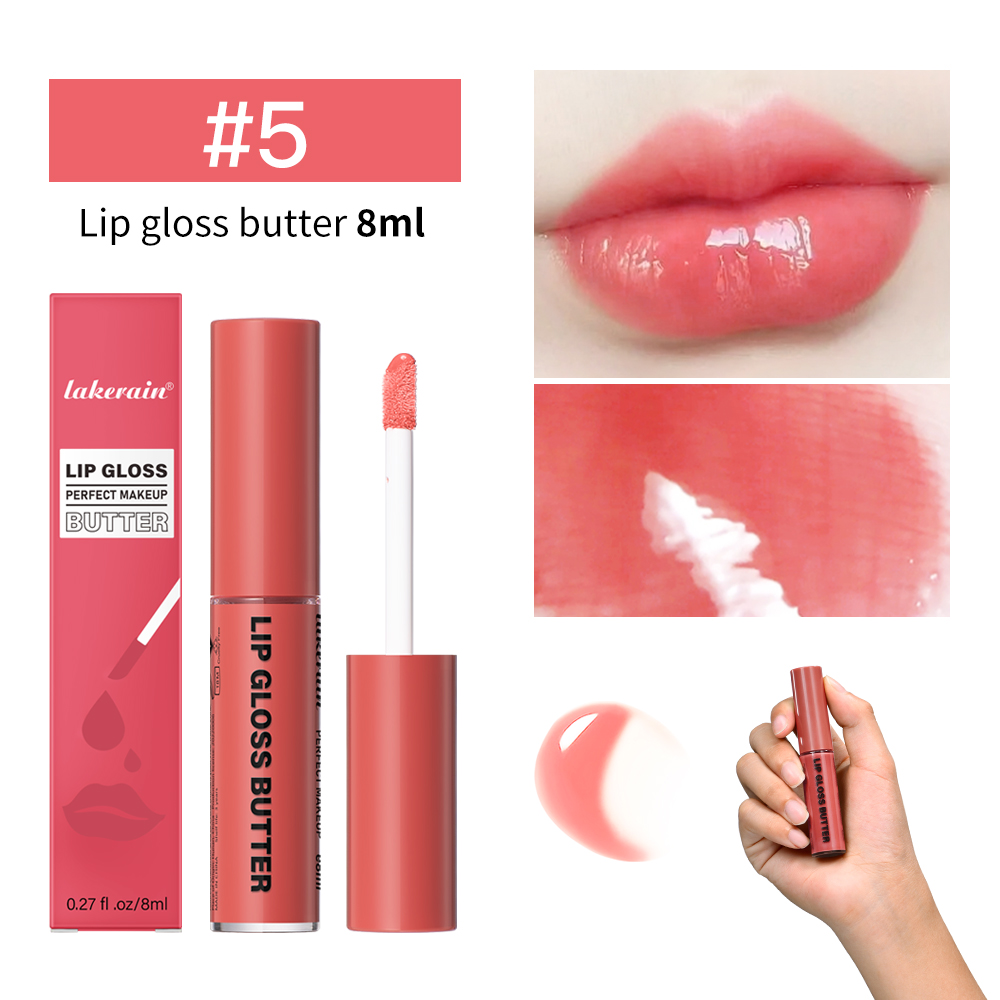 8ml Butter Non-stick Cup Gloss Lip Gloss Moisturizing Mirror Lip Gloss Holdbar farve Lip glaze Dye Lip Liquid Makeup For Damer — image 10