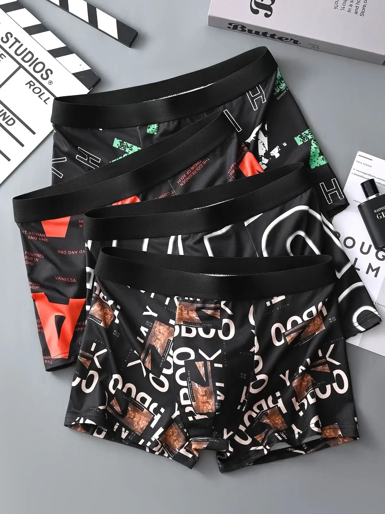 4PCS Men's Underwear soft comfortable breathable skin-friendly high-quality underwear trendy simple sports casual boxer briefs — image 7