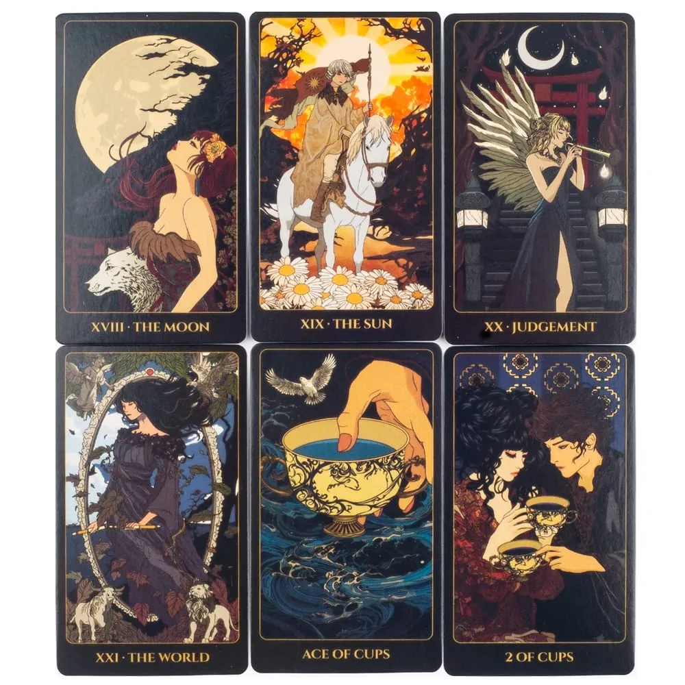 Ukiyo Tarot Cards 78Pcs Leisure Entertainment Divination Deck 10.3*6CM Family Gathering Board Playing Game Cards — image 6