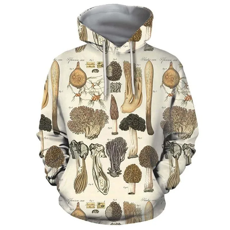 Fashion Colored Mushroom Pattern 3D Printed Hooded Sweatshirt Casual Super Large Hooded Sweatshirt Street Harajuku Men Pullover — image 37