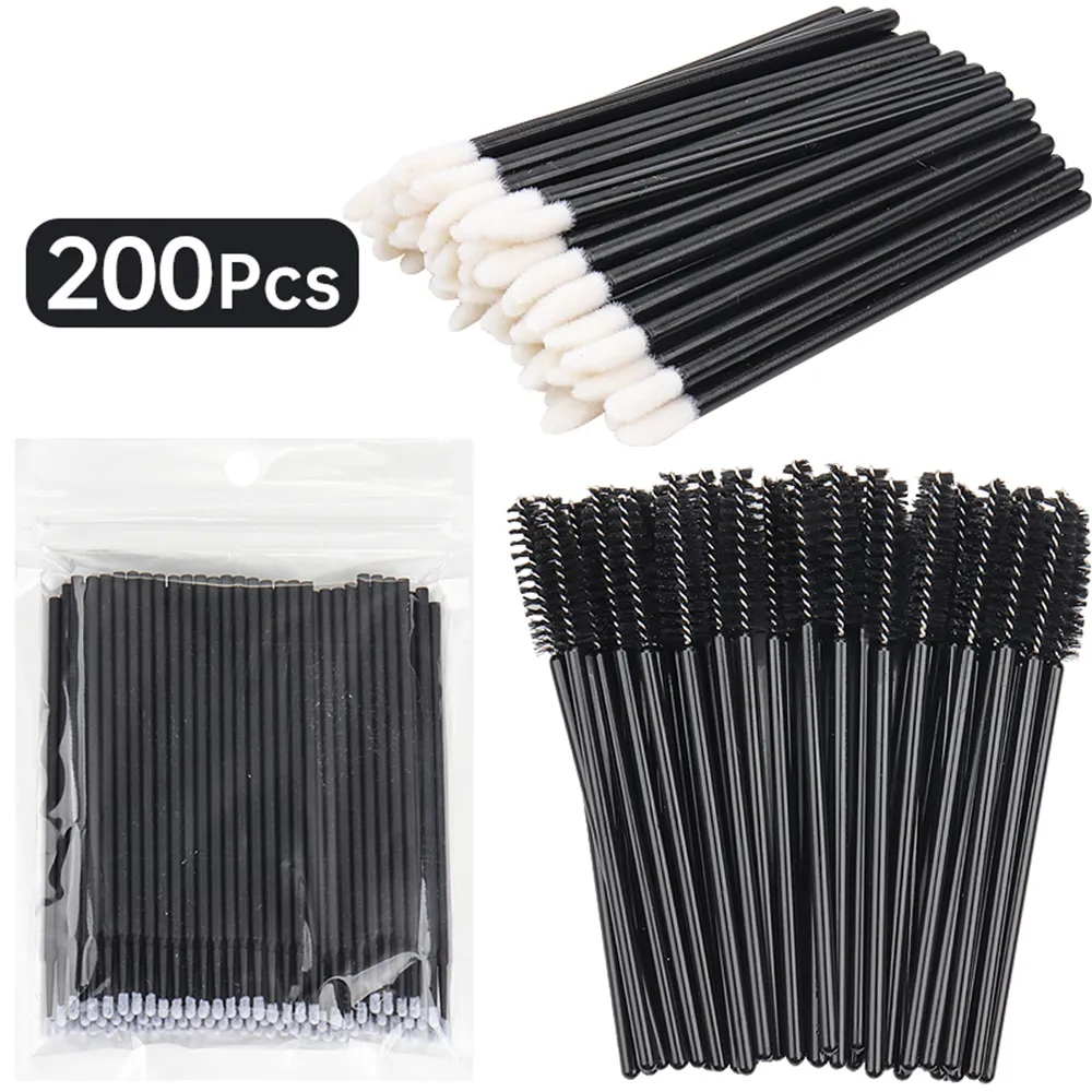 200 spazzole professionali per la pulizia delle ciglia - micro bacchette da salone per la rimozione e il mantenimento delle estensioni delle ciglia | Kit di strumenti senza pelucchi — image 3