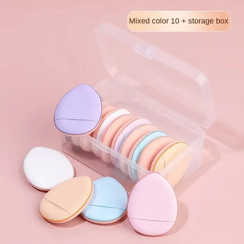 10Pcs Mini Finger Puff Foundation Kleine Luft Kissen Pulver Schwamm Gesicht Concealer BB Creme Kosmetik Applikator Make-Up-Tools