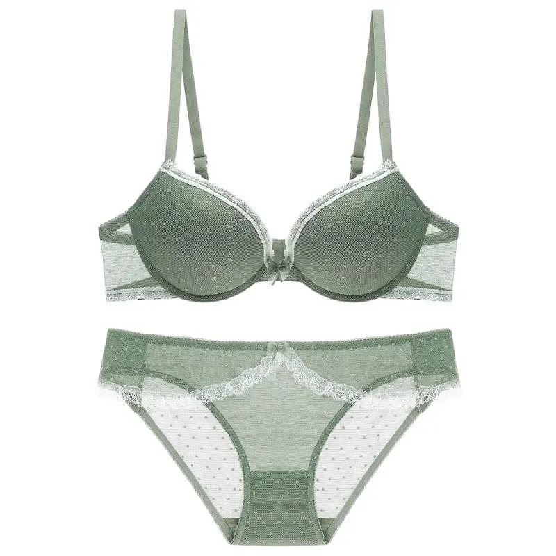 Soutien-gorge supérieur européen et américain, haut fin, coussin en coton épais, anneau en acier, soutien-gorge Push up Sexy, ensemble de Lingerie en dentelle — image 2