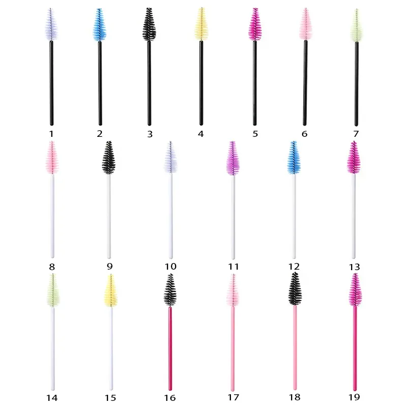 50 st Ögonfransar Ögonbrynsborste Vattendroppsform Nylon Material Fransar Makeup Borstar Ögonfransförlängning Skönhetsverktyg Mascara Wand — image 6