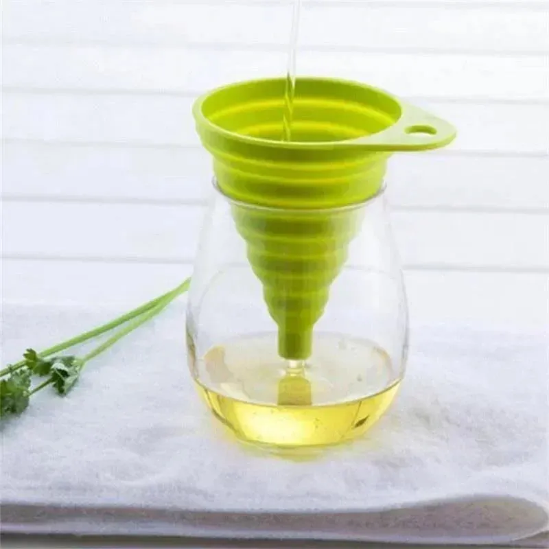 Mini Silicone Gel Foldable Collapsible Style Funnel Hopper Tool sa Kusina