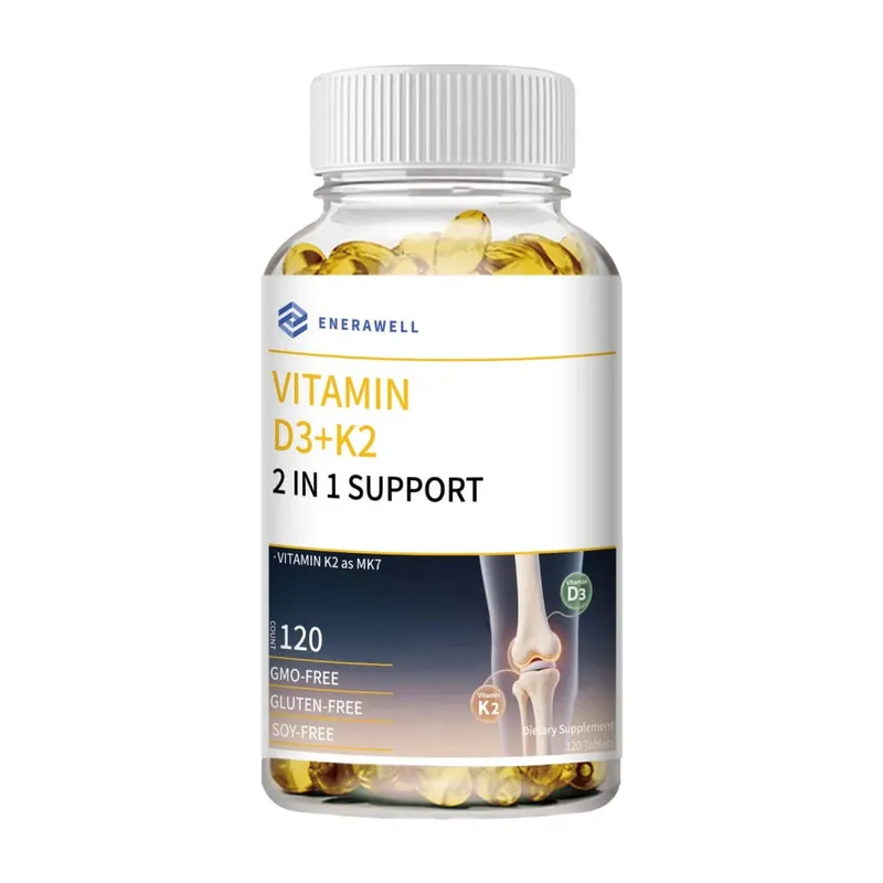 Vitamin D3 K2 MK-7 Supplement Næringsstofstøtte til knoglesundhed Tænder Hjertesundhed og immunfunktion 120 kapsler