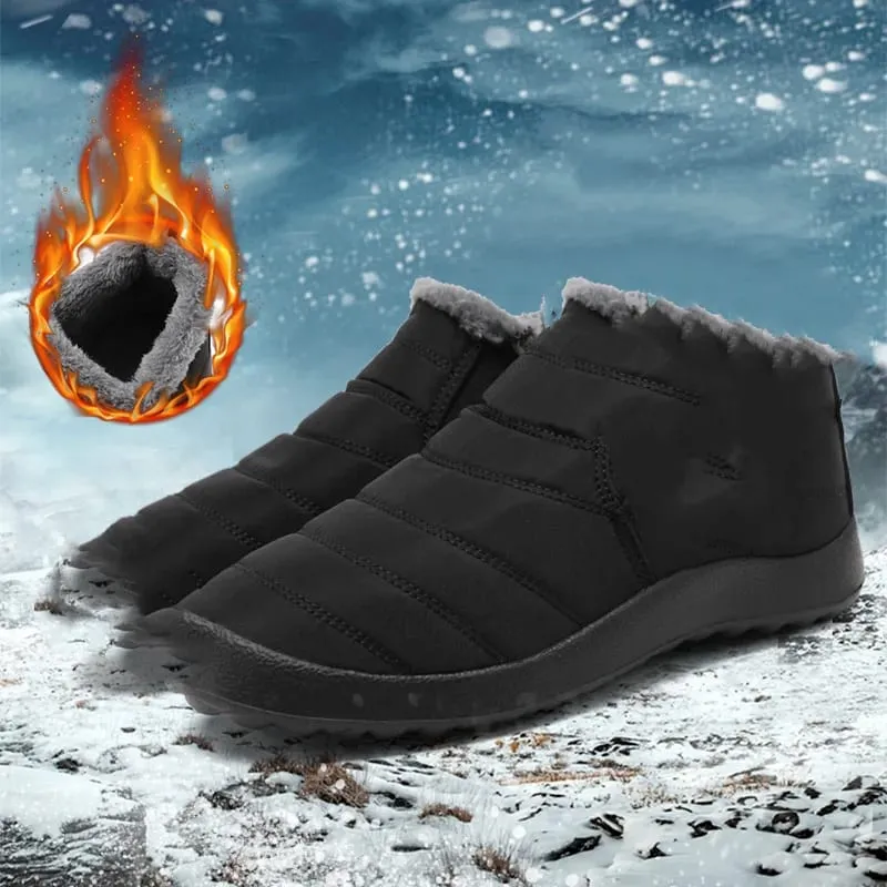 Men Snow Boots Plush New Warm Ankle Boots for Waterproof Men& Boots Female Winter Shoes Keep Warm Flat Unisex Men Shoes — image 2