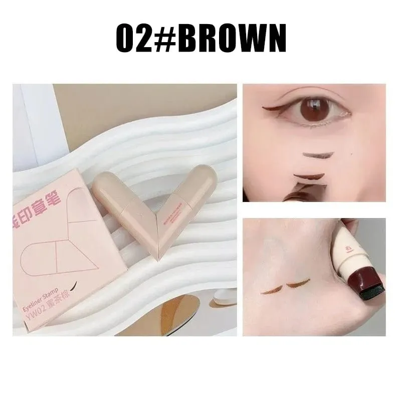 Tampon eye-liner intégré à Double aile imperméable, résistant à la sueur et longue durée, facile à utiliser pour les débutants, pochoir de maquillage paresseux — image 9