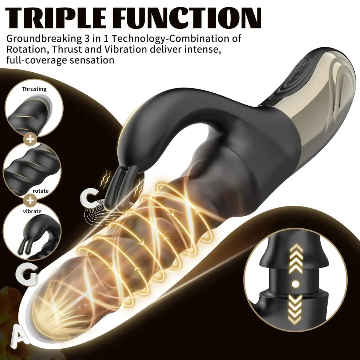 Nieuwe Vrouwen Rabbit Vibrator Roterende Stak Trillingen Clit G-spot Vaginale Tepel Stimulator Massager Vrouwelijke Masturbator Seksspeeltje — image 4