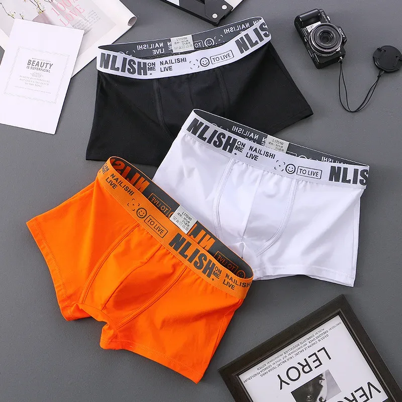 [Bloom the love] Marke Solide 1 stücke/3 stücke Boxer Männer Unterwäsche Baumwolle Boxershort Herren Boxer Mann Cuecas masculina Größe M-3XL nl-112