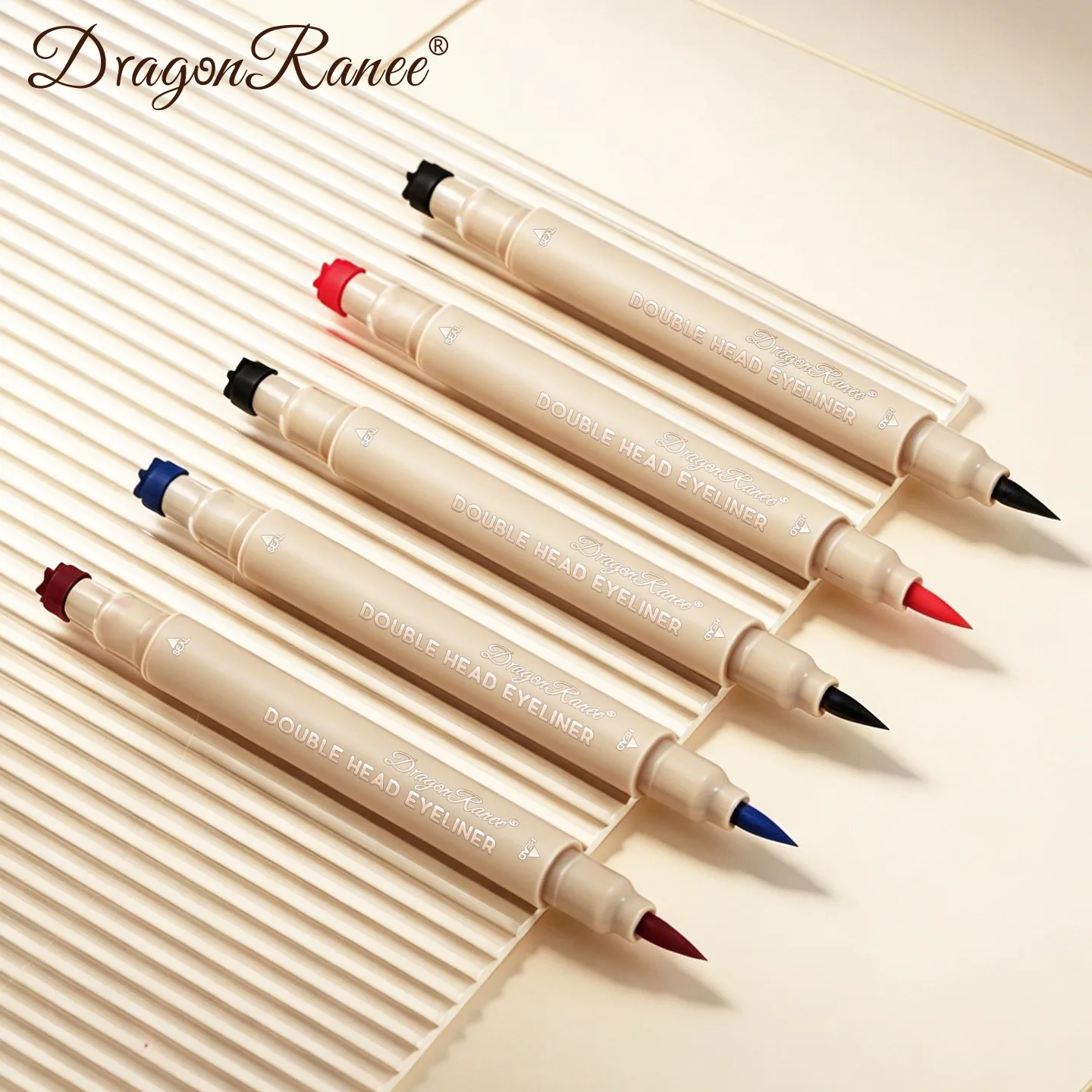 Double-ended Love Star Butterfly อายไลเนอร์กันน้ำ Smudge-Proof Quick Drying 2 in 1 ที่มีสีสัน Stamp Eye Line ปากกาแต่งหน้า — image 6