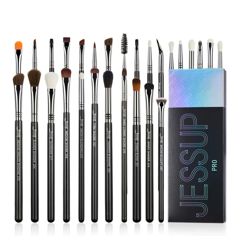 Jessup Oogmake-up Kwasten Set Professionele Make-up Kwast Synthetische Oogmengborstel Oogschaduwborstel Wenkbrauwplooi Shader T341