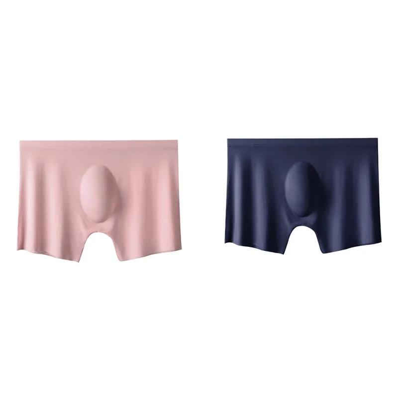 2Pc Men's Panties Ice Silk Underwear Men Underpants Boxers Seamless Man Ultra-thin Cool Breathable Boxer Shorts Male Boxershorts