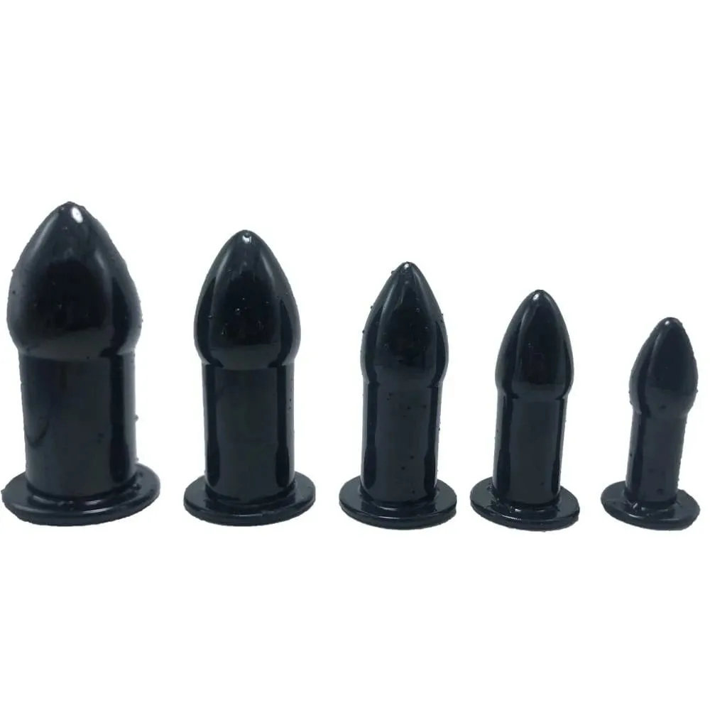 Juego de 5 unidades de tapón Anal con forma de bala, Kit de entrenamiento con tapón Anal, dilatador, entrenamiento progresivo, juguete sexual para adultos para mujeres, hombres y parejas — image 1