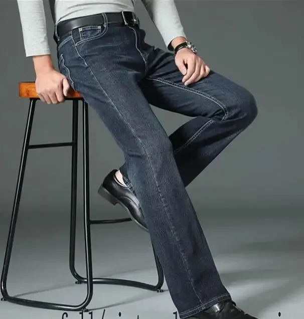 Men's Flared กางเกงยีนส์หลวมผู้ชายขาใหญ่กางเกงยีนส์ผู้ชายกางเกง Boot Cut Designer กางเกงยีนส์คลาสสิกหลายรูปแบบขนาด 28-40 — image 5