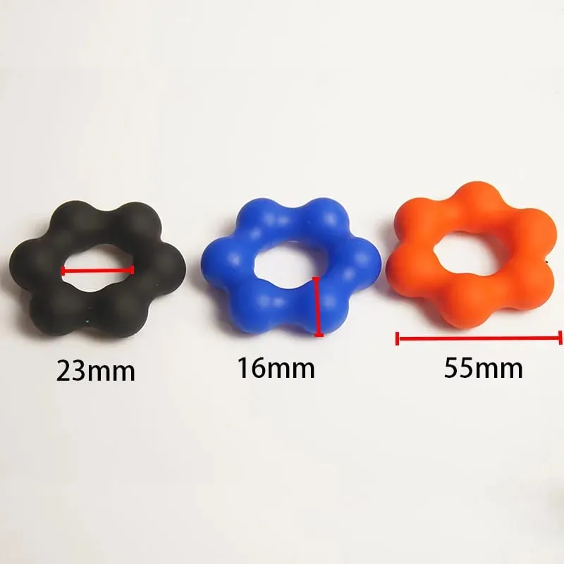 Estrella pene pene anillo retrasar la eyaculación de silicona Cockring erección juguetes sexuales hombres testículo escroto bola camilla — image 6