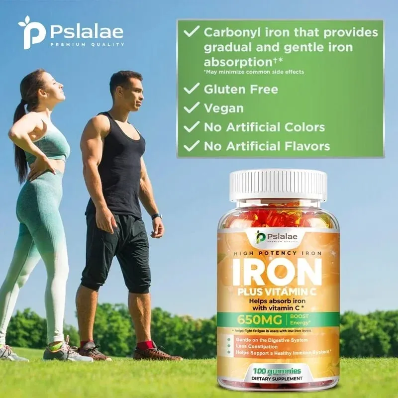 Iron Gummies 650 Mg - Supports Red Blood Cell Production Promotes Absorption Relieves Fatigue Improves Energy Gluten-free — image 6