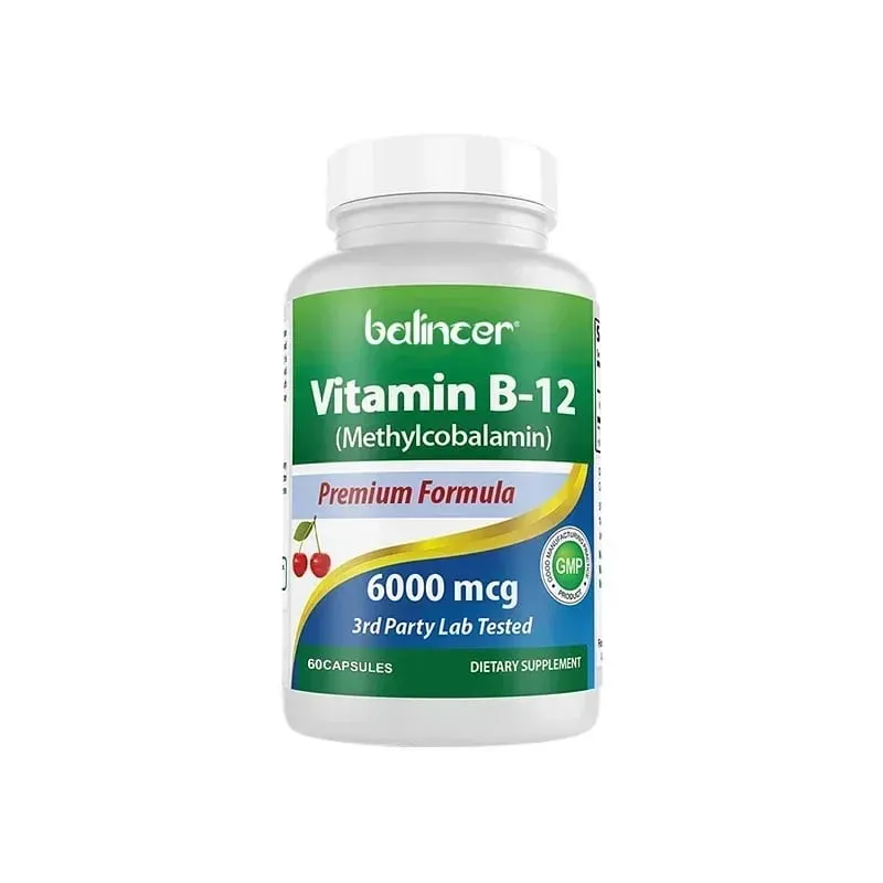 Doplněk vitamínu B12 6000 mcg - Energie Mozek Paměť Nálada Funkce srdce Podpora nervového a imunitního systému 30/60/120 tobolek — image 8