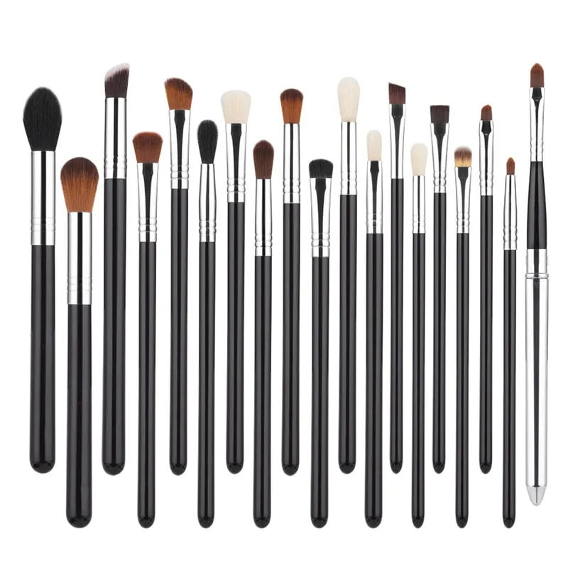 Set di pennelli per ombretto completo da 19 pezzi Pennello per occhi Fondotinta Contorno Correttore Pennello per trucco cosmetico con borsa — image 7