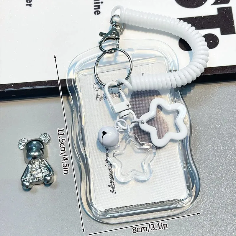 Niedliche Fotokarten-Schlüsselanhänger-Hülle – durchsichtiger PVC-Kartenhalter mit Schlüsselring für Rucksack, schützende Präsentationshülle für Idol-Foto, Geschenk für Fans und Sammler — image 8