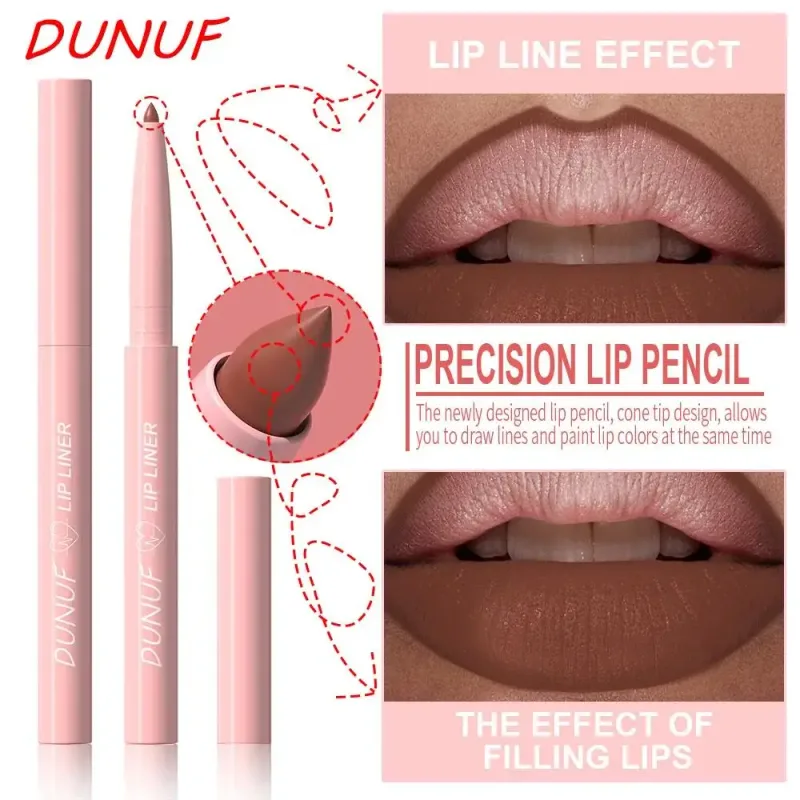 12 สี Matte Lip Liner ดินสอชุดกันน้ำ Smudge Proof Long Lasting มังสวิรัติโหดร้ายฟรีลิปสติกแต่งหน้าชุด — image 2