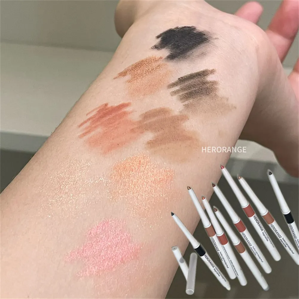 Double-ended Ultra-fine GEL ดินสออายไลเนอร์สีชมพูสีน้ำตาลภายใต้ปากกาเน้นข้อความกันน้ำ Matte Aegyosal โกหก Silkworm Eye Makeup — image 6