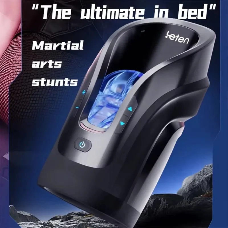 Leten Thrusting-Pro Automatisk Teleskopisk 75MM Kraftfull Thrusting Vagina High Speed Intellegent Voice Masturbator Sexleksak för män — image 5