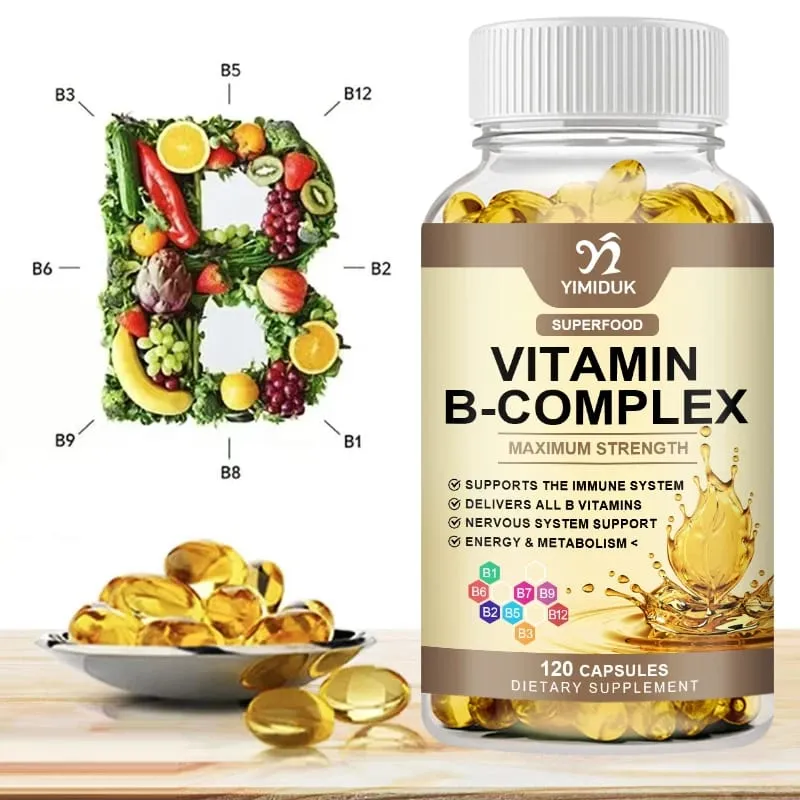 Kapsul Vitamin B-Kompleks dengan Vitamin B12 & Biotin Menyokong Tulang Saraf Metabolisme Kesihatan Otak & Jantung Tenaga Imun — image 6