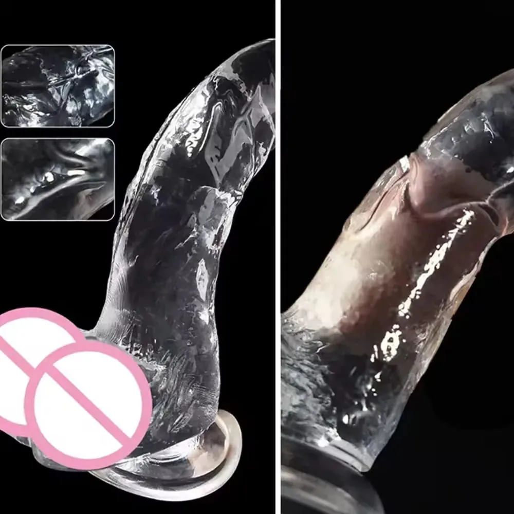 3 dimensioni realistico gelatina dildo con ventosa grosso cazzo masturbatore femminile stimolatore clitorideo giocattoli del sesso lesbico per le donne — image 6