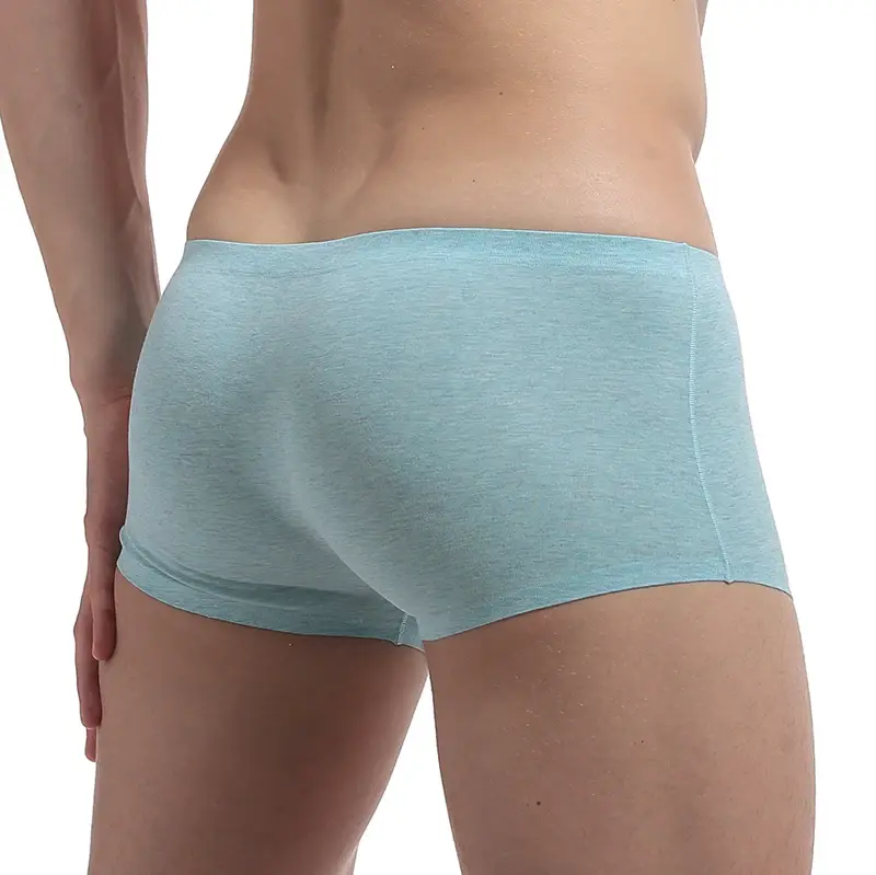 Männer Unterwäsche Boxer Männer Elastizität Atmungsaktiv Trunk Boxer Bequeme Nahtlose Mann Solide Unterhose Shorts Höschen — image 2