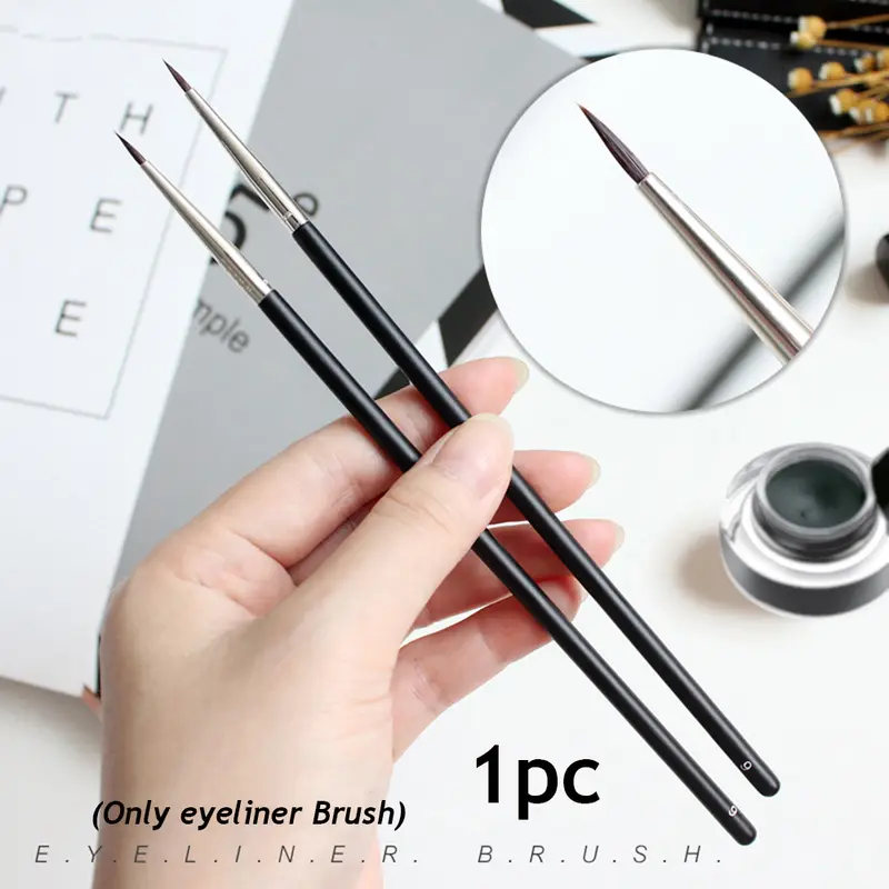 Hot Eye Tools แปรงแต่งหน้า Fine Mink Hair แปรงอายไลเนอร์สีดำปากกาอายไลเนอร์ Eyebrow แปรงครีม