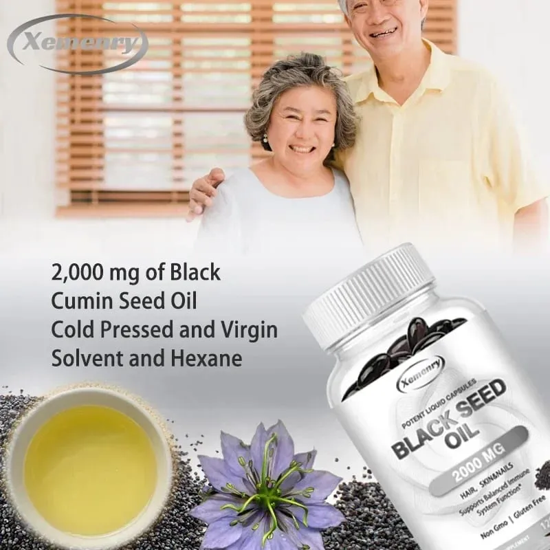 Vegan Black Seed Oil Capsules - Pure Cold Pressed - Black Cumin Seed Oil Capsules Non-GMO Vegan Black Seed Oil Supplement — image 6