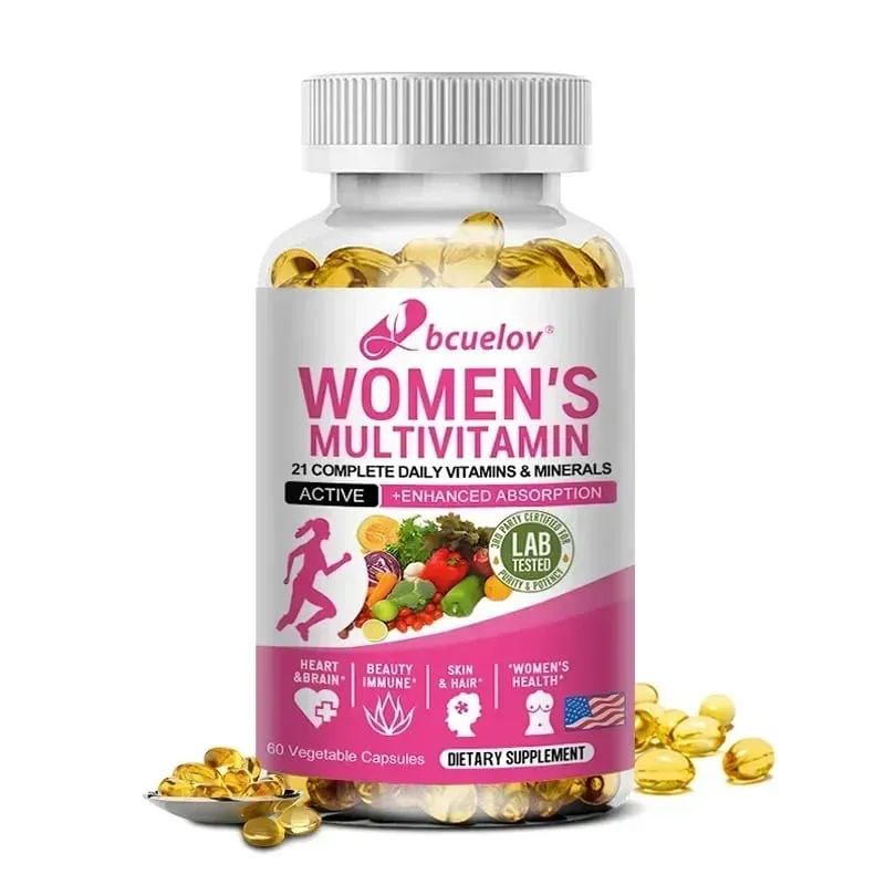 Capsule multivitaminiche giornaliere per donne - Integratore multivitaminico e multiminerale per la salute della pelle, dei capelli, dell'energia, del supporto immunitario — image 8