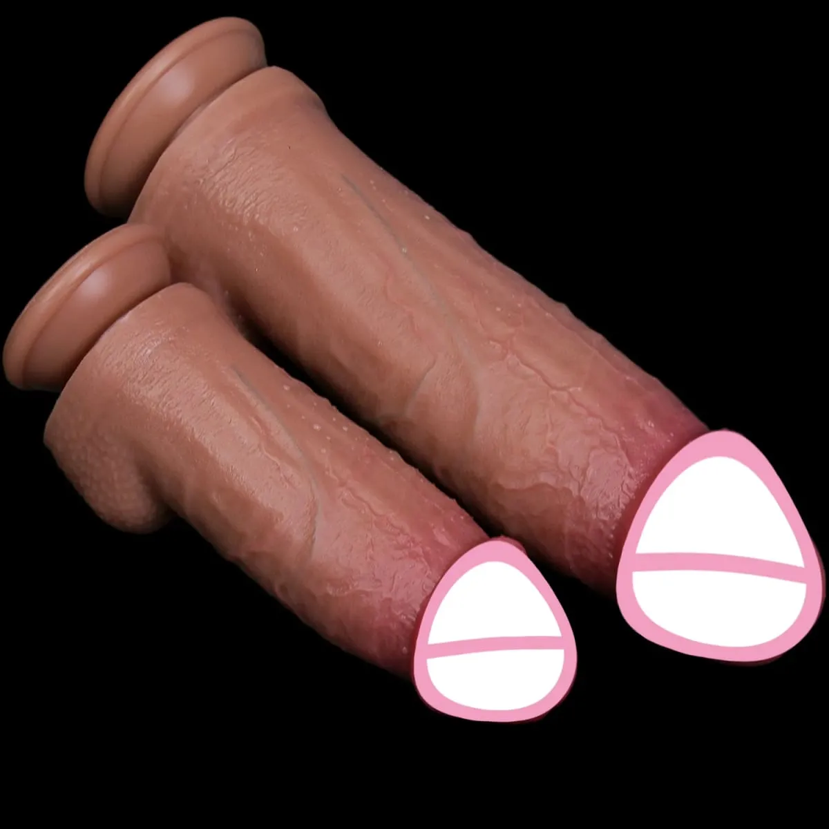Morbido realistico enorme dildo spesso sensazione di pelle ventosa in silicone pene grande giocattolo del sesso anale per donna uomo coppie masturbazione cazzo — image 1
