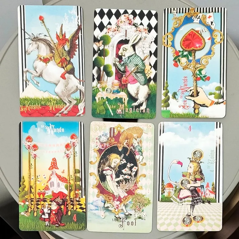 Alice in Tarotland: A Whimsical 78-Card Journey Down The Rabbit Hole – Classic Tarot Deck 10.3*6cm — image 4
