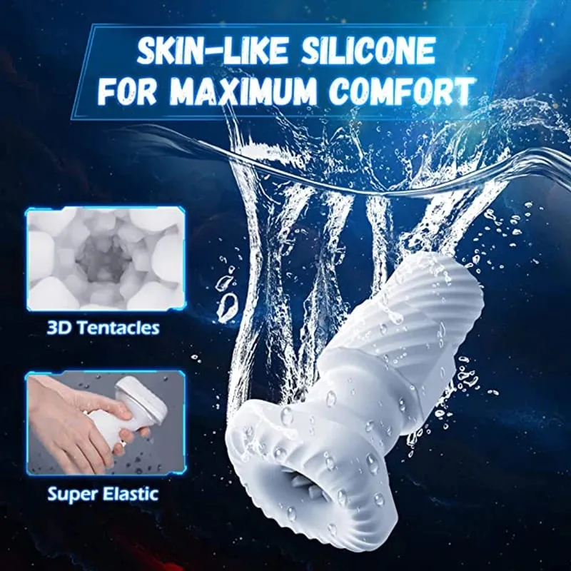 Masturbador automático de empuje masculino con calefacción, copa Oral, Stroker, succión de Vagina Real, mamada, Juguetes sexuales, vibración con soporte para teléfono