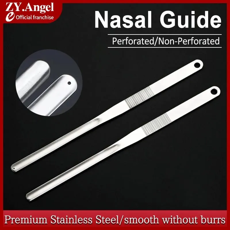 Guida per il naso Guida per protesi nasale ultrasottile perforata Dispositivo di posizionamento Strumento per chirurgia plastica estetica per naso in acciaio inossidabile — image 1