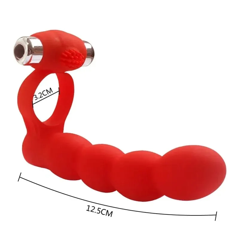 Herren Double Penetration Strapon Dildo Vibrator Analdildo Vibrator Analkugeln Strap ons Männlicher Penis Vibrator Sexspielzeug für Paare — image 5