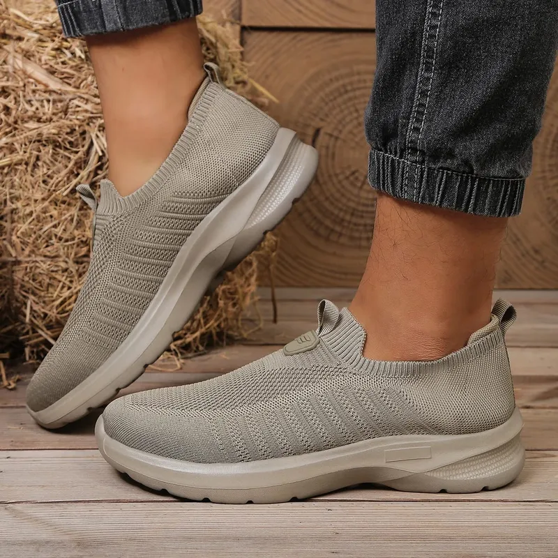 Scarpe casual da passeggio in EVA solido da uomo - Suola morbida e leggera - Calzature da esterno perfette per tutti i giorni. Scarpa con spedizione gratuita — image 3
