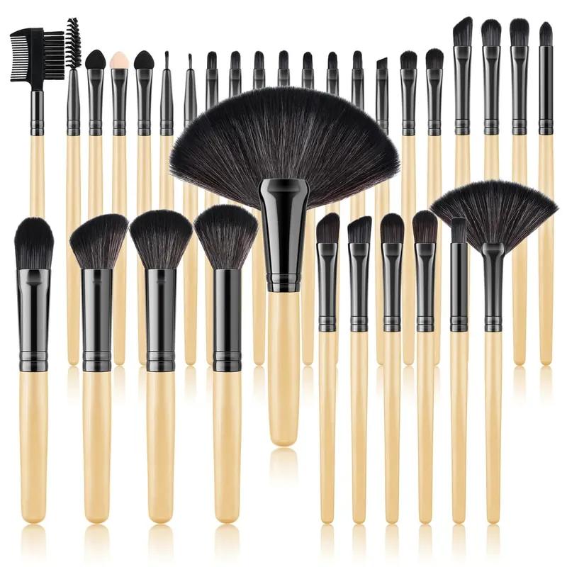 32Pc Makeup Brush Set Cosmetic Tools for Powder Eye Shadow Foundation Blush Blending Beauty Makeup Brush Kit for Makeup Starters — image 34
