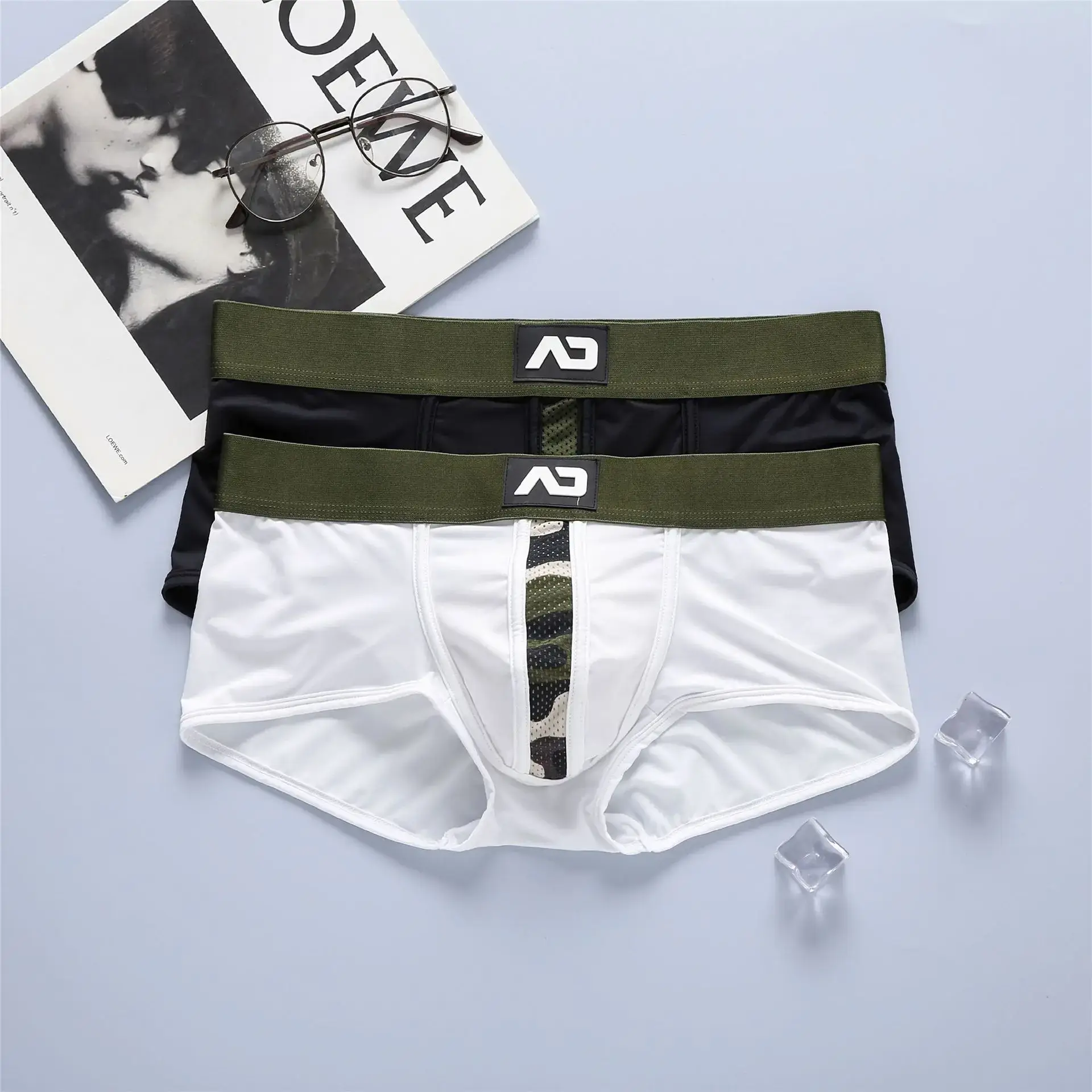 Neue Herren-Unterwäsche mit flachen Ecken, niedrige Taille, sexy, elastisch, dreidimensionale Tasche, bequeme Unterwäsche mit flachen Ecken, Addicted — image 1