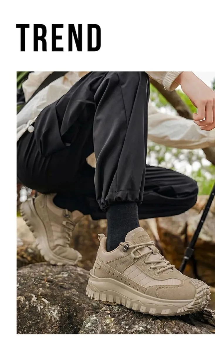 Baskets décontractées d'extérieur pour hommes, semelle épaisse, doublure confortable et Durable pour la randonnée, le Camping, les sorties quotidiennes — image 8