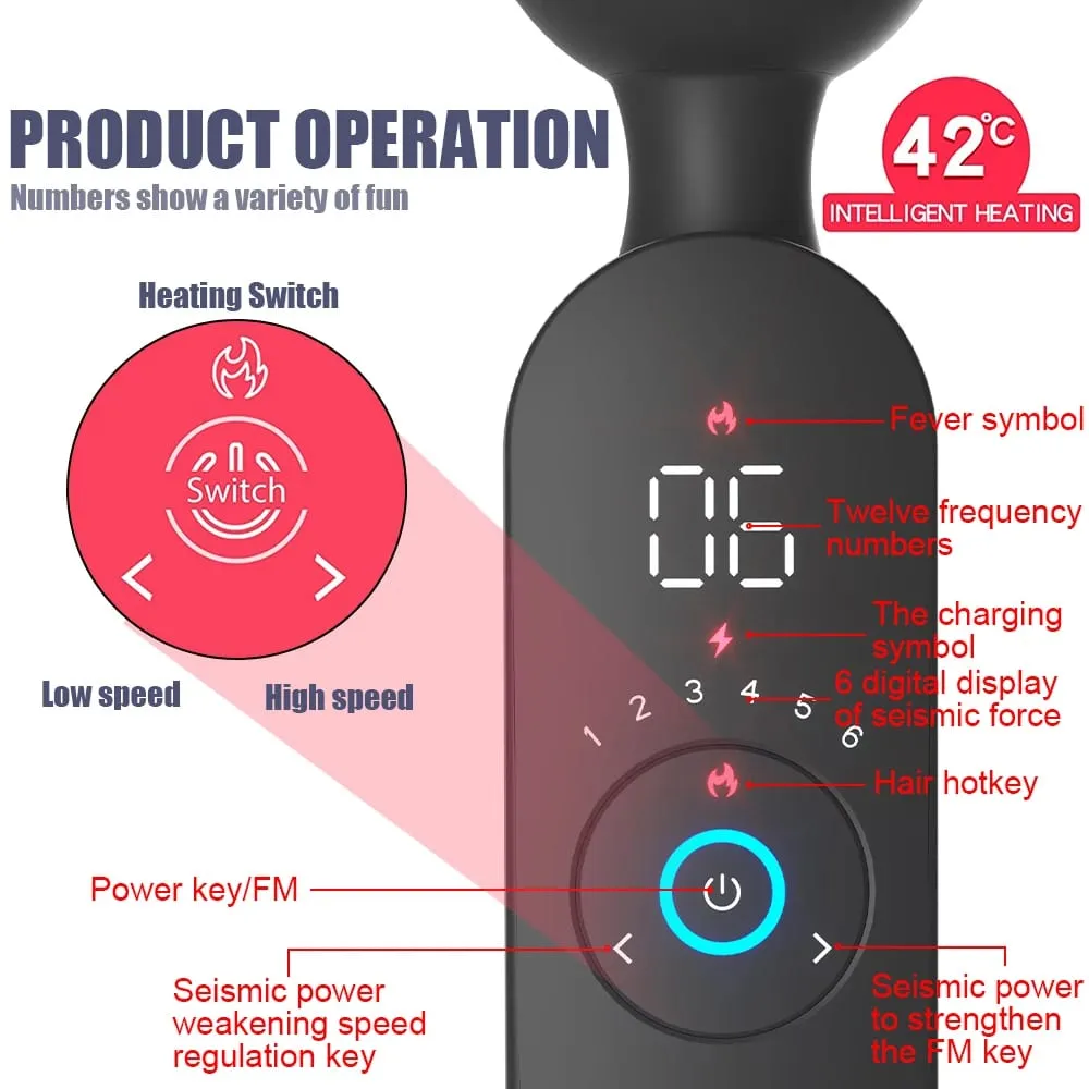 Drahtloser Dildo AV Vibratoren Zauberstab für Frauen Klitoris Stimulator 72 Frequenz Starker Motor Massagegerät Waren Sexspielzeug für Erwachsene — image 4