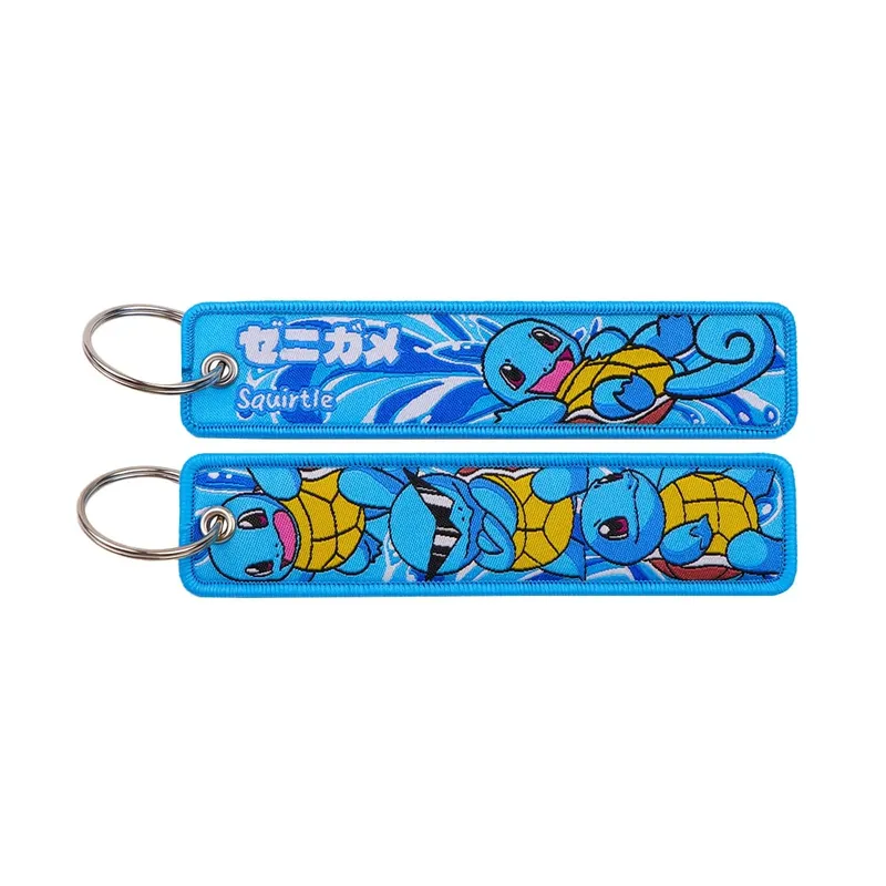 Pokémon Anime elfe monstres porte-clés pour voitures sac à dos porte-clés broderie porte-clés étiquette Jet accessoires cadeaux 1 pièces