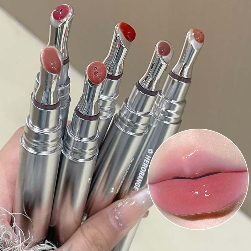 Cermin Esensi Berair Lip Gloss Tahan Lama Tidak Lengket Lipstik Cair Menepuk Jelly Lip Glaze Makeup Pelembab Warna Bibir — image 4