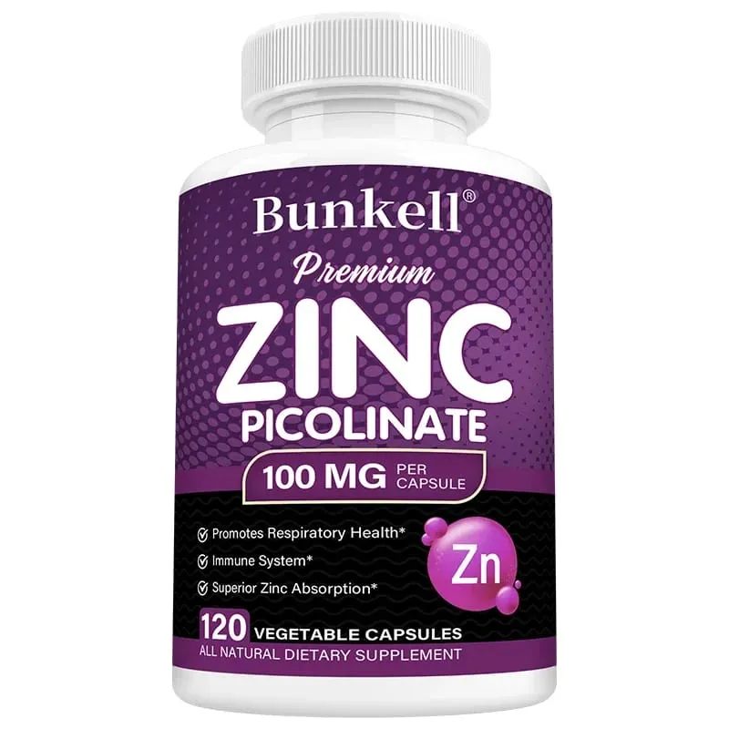 Zink Picolinate Premium 100mg Penyerapan Tinggi Sokongan Imun Kesihatan Pernafasan Pengeluaran Tenaga & Suplemen Tidur