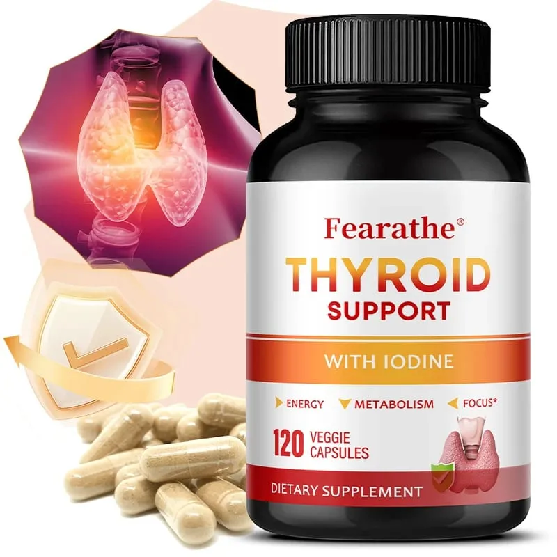 Kapseln zur Unterstützung der Schilddrüse, Jod-Magnesium-Vitamin-B12-Komplex, lindern Müdigkeit, Stimmung, Energiestoffwechsel und geistige Konzentration — image 2