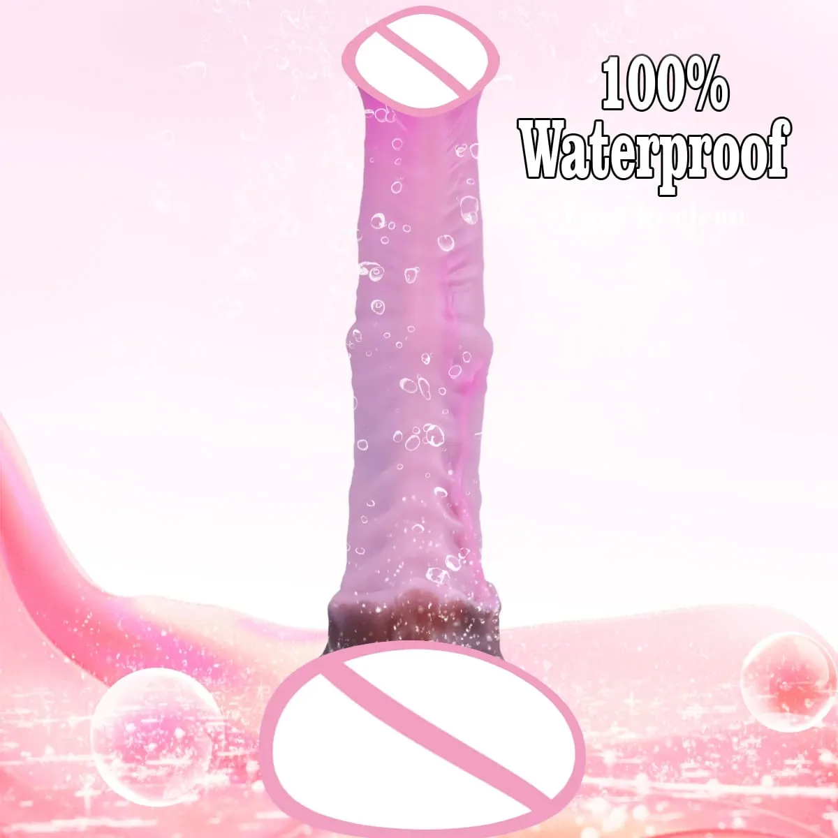 Getaran Dildo Kuda Realistis Besar untuk Wanita Mainan Seks Penggetar Dildo Hewan Penis Pemanas Kontrol Dildo Pendorong Teleskopik — image 6
