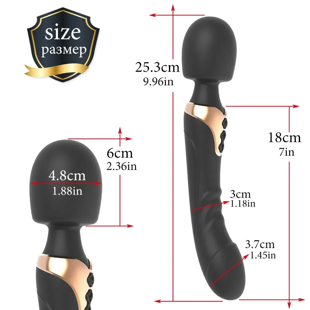 ผู้หญิงที่มีประสิทธิภาพ AV Dildos Vibrator Magic Wand 10 โหมด Clitoris Stimulator G Spot ช่องคลอดหัวนมนวดเพศผู้ใหญ่ของเล่นสำหรับผู้หญิง — image 6