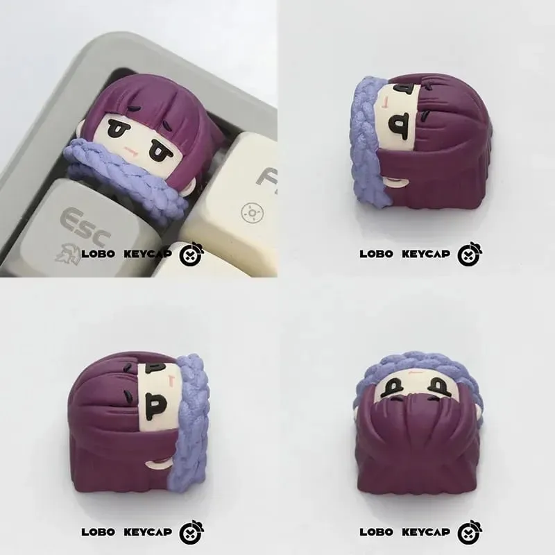 Anime frieden série tema único keycap resina personalizada samambaia personagem dos desenhos animados modelo de brinquedo teclado mecânico es decoração presentes — image 5
